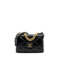CHANEL LARGE 19 BAG LAMBSKIN BLACK GHW