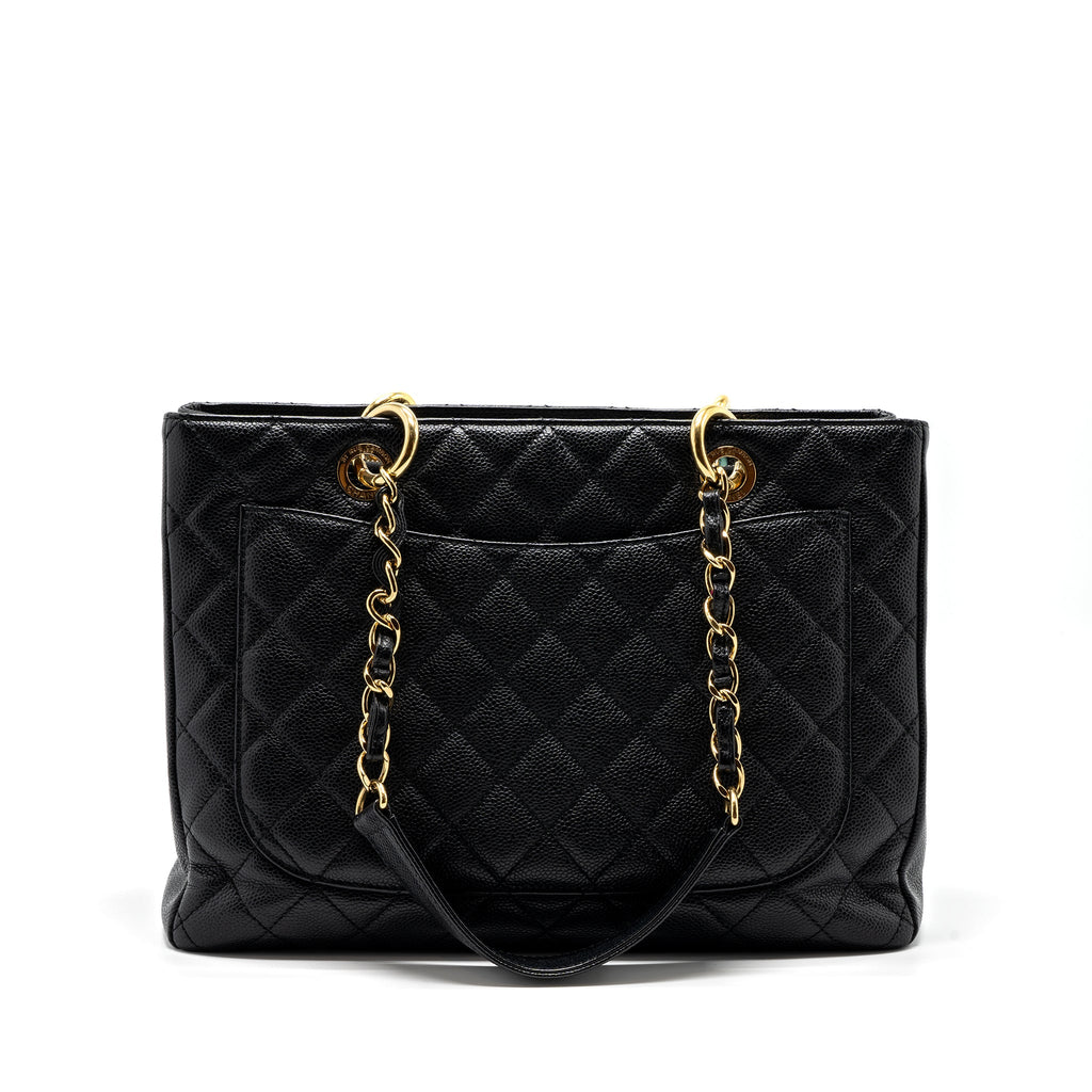 CHANEL GRAND SHOPPING TOTE CAVIAR BLACK GHW