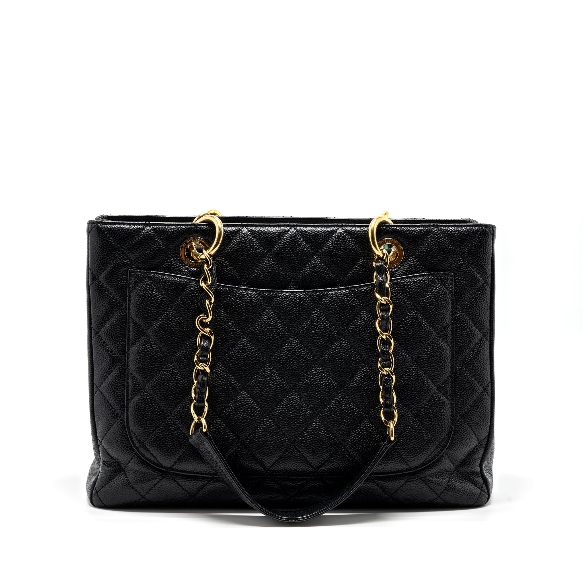 CHANEL GRAND SHOPPING TOTE CAVIAR BLACK GHW