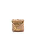 CHANEL MINI 22 BAG CALFSKIN DARK BEIGE GHW (MICROCHIP)