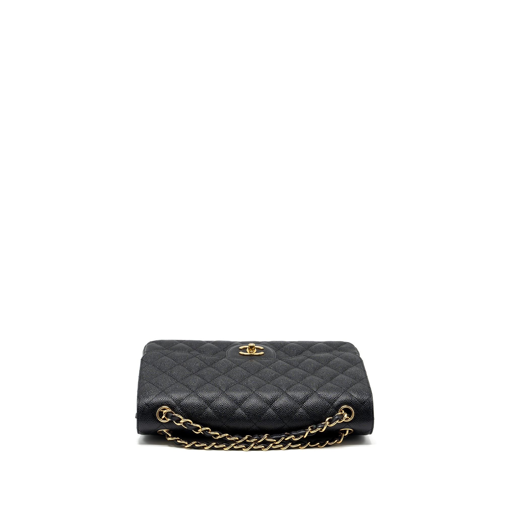 CHANEL CLASSIC JUMBO DOUBLE FLAP BAG CAVIAR BLACK GHW