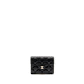CHANEL CLASSIC FLAP CARD HOLDER CAVIAR BLACK LGHW (MICROCHIP)
