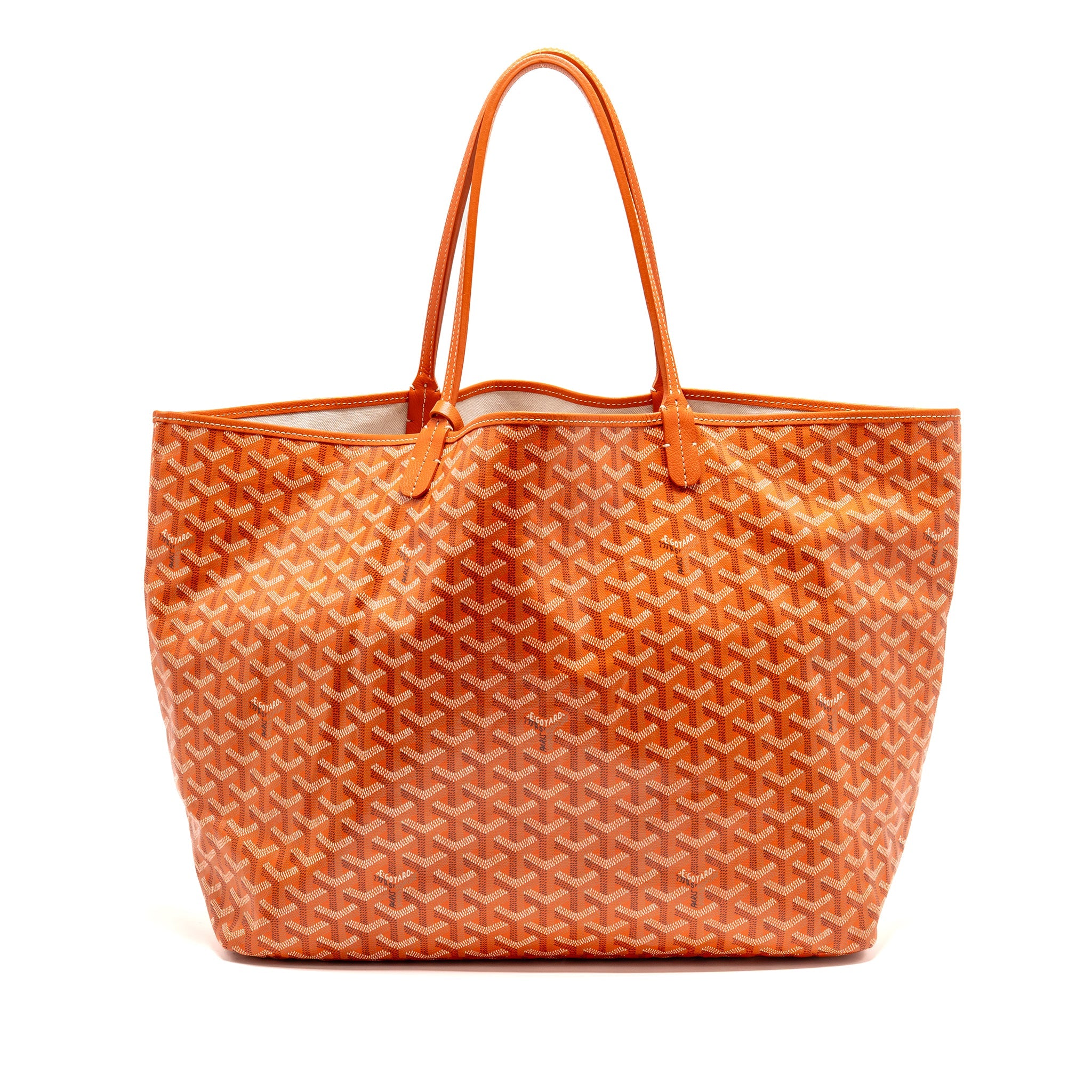 GOYARD SAINT LOUIS GM TOTE BAG GOYARDINE CANVAS ORANGE SHW