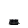 CHANEL MINI RECTANGULAR FLAP BAG LAMBSKIN BLACK SHW
