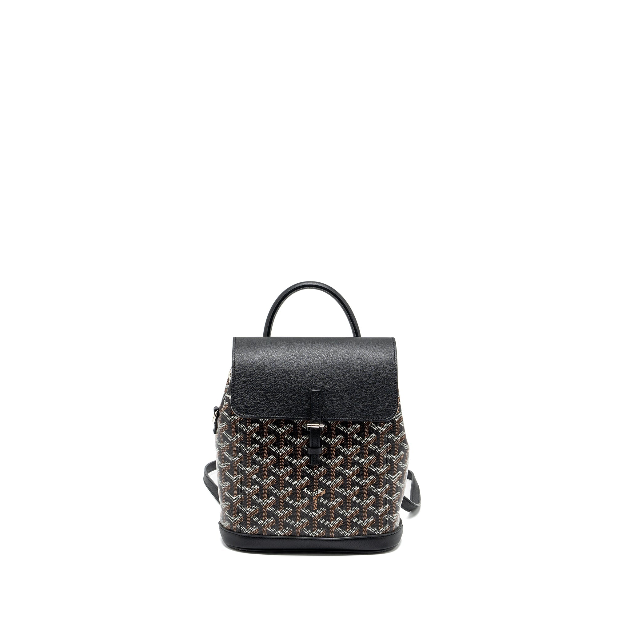 GOYARD MINI ALPIN BACKPACK GOYRADLINE CANVAS / LEATHER BLACK SHW