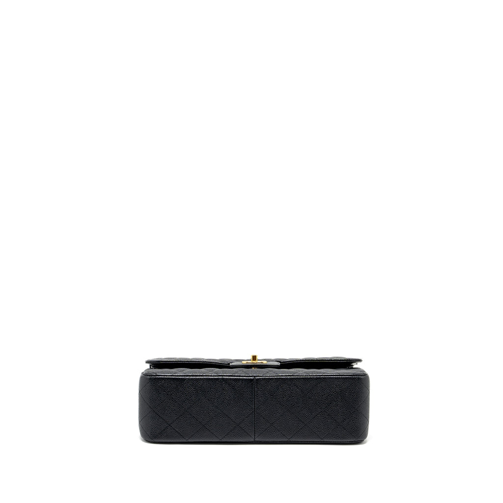 CHANEL CLASSIC JUMBO DOUBLE FLAP BAG CAVIAR BLACK GHW