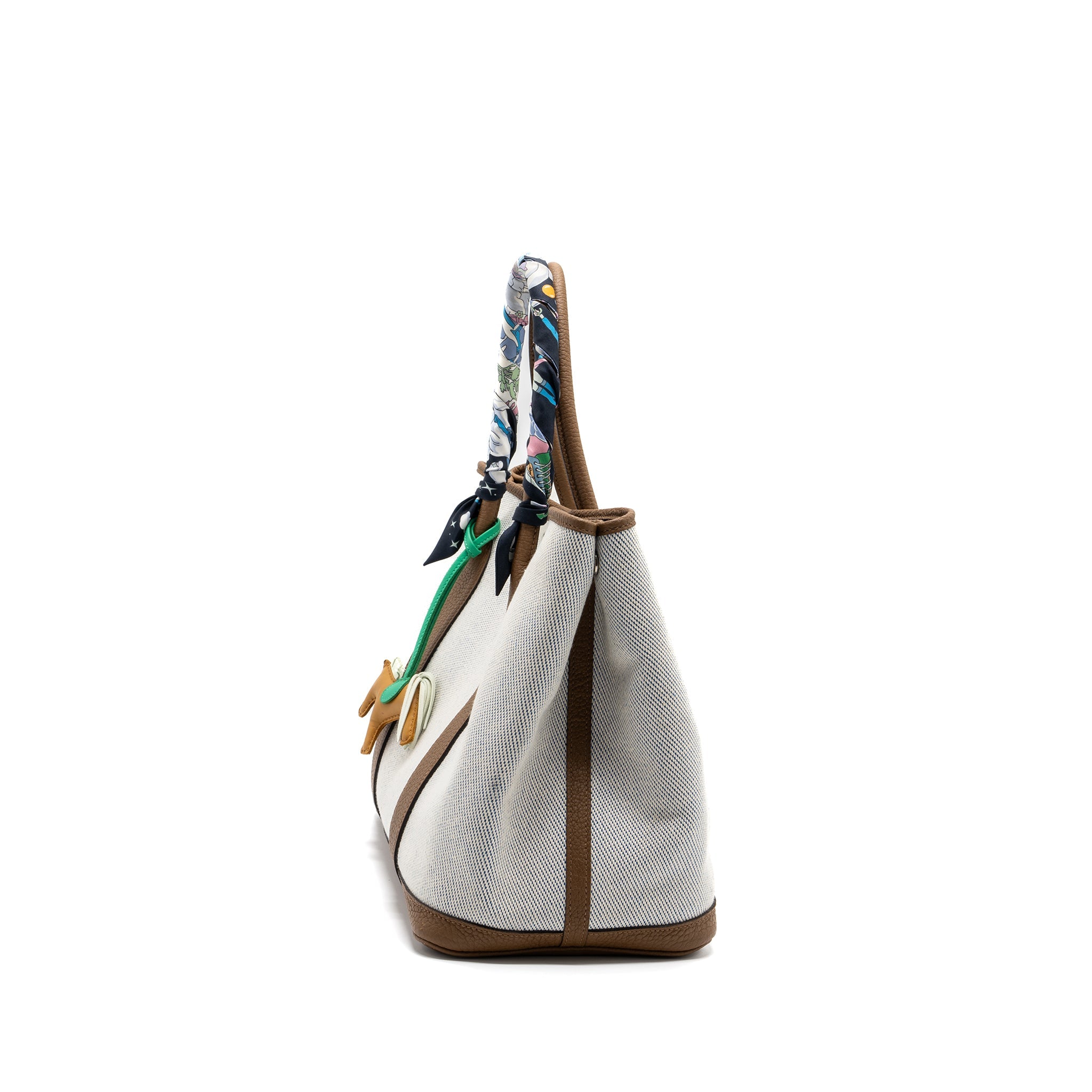 HERMES GARDEN PARTY 36 NEGONDA/CANVAS ECRU/ALEZAN/BLUE BILL SHW