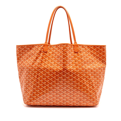 GOYARD SAINT LOUIS GM TOTE BAG GOYARDINE CANVAS ORANGE SHW
