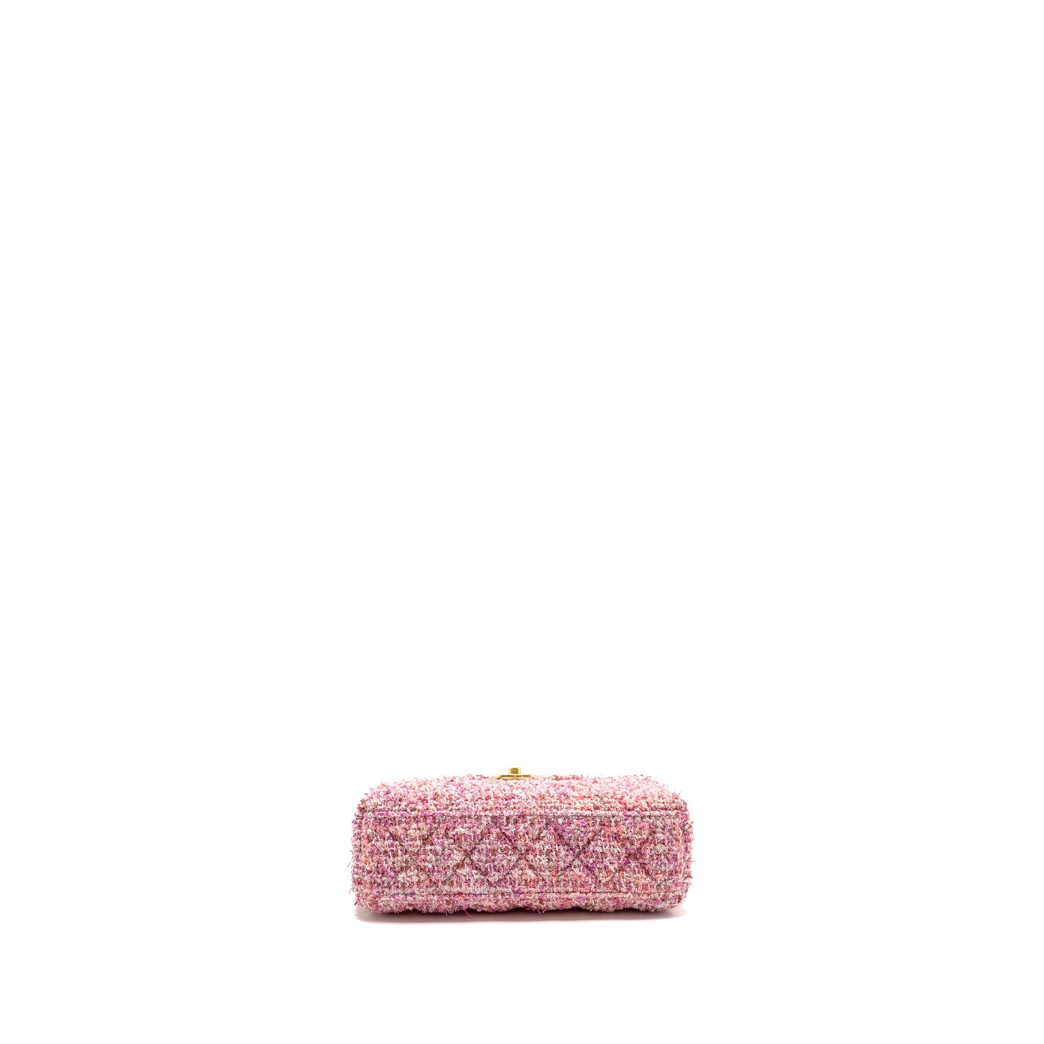 CHANEL 24P MINI KELLY/SHOPPING TOTE TWEED PINK/MULTICOLOUR GHW (MICROCHIP)