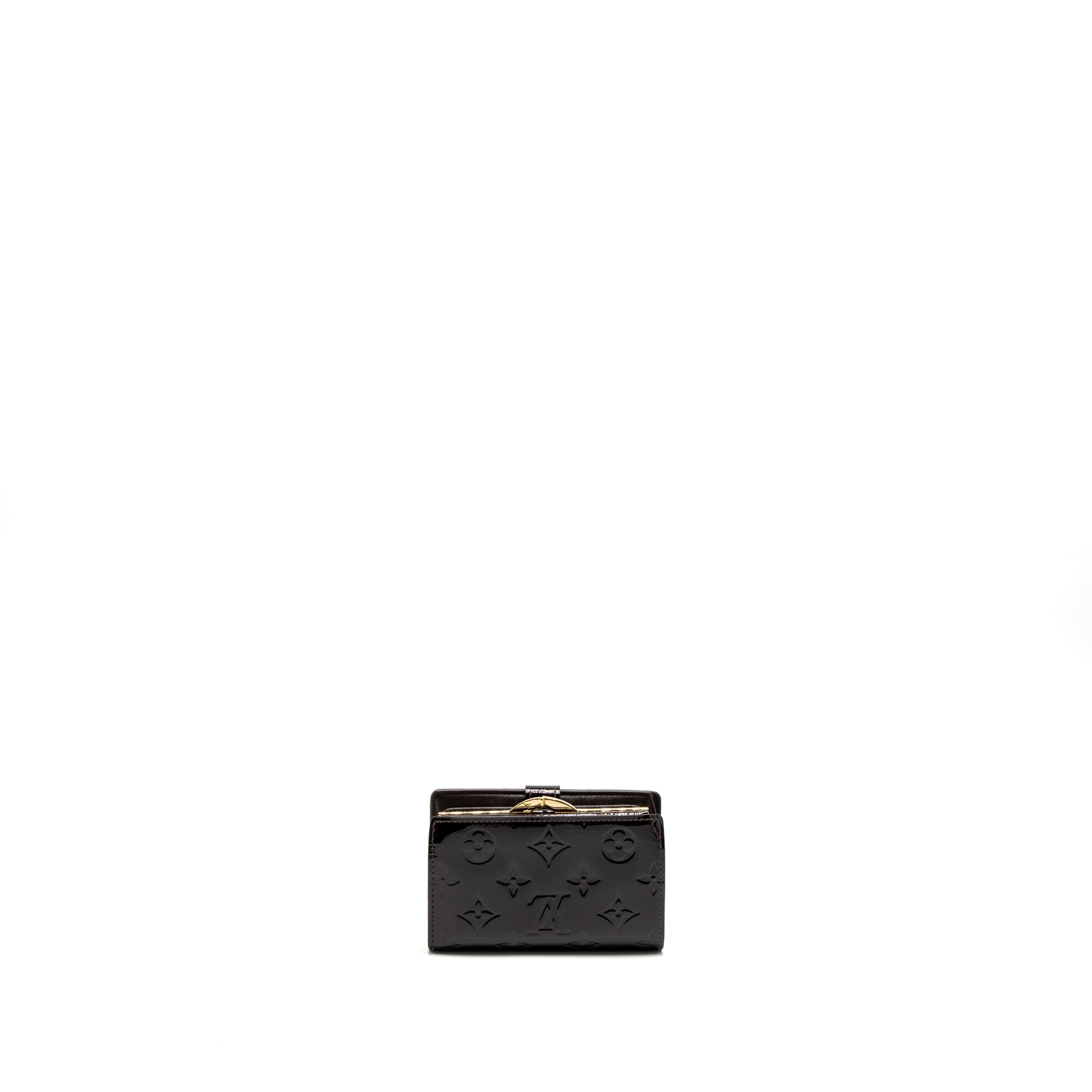 LOUIS VUITTON PORTEFEUILLE VIENNOIS PURSE WALLET MONOGRAM VERNIS AMARANTE GHW