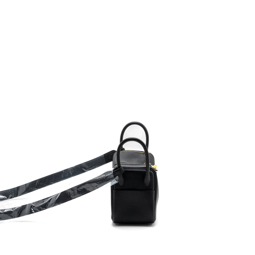 HERMES MINI LINDY CELEMENCE BLACK GHW