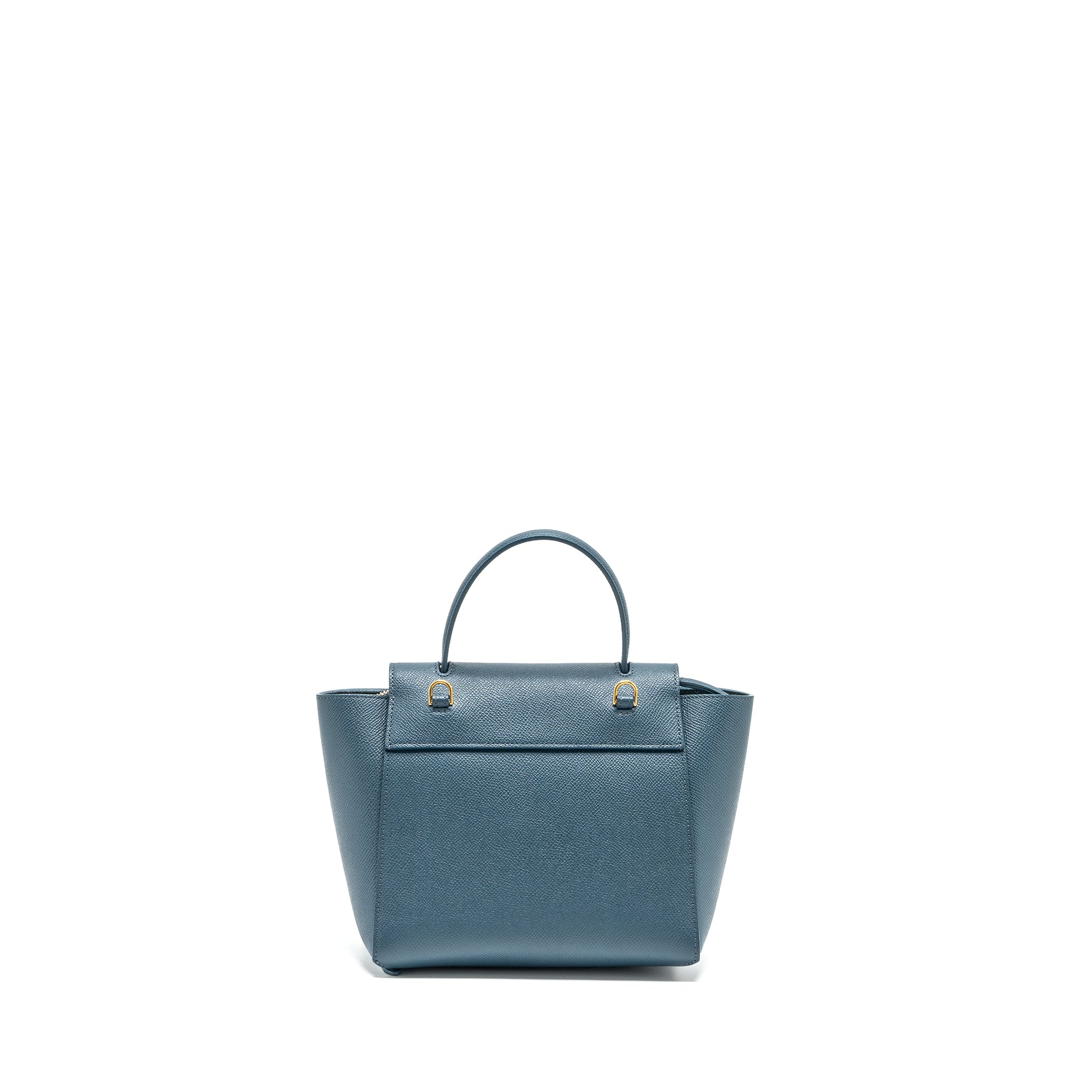 CELINE NANO BELT BAG GRAINED CALFSKIN BLUE GHW
