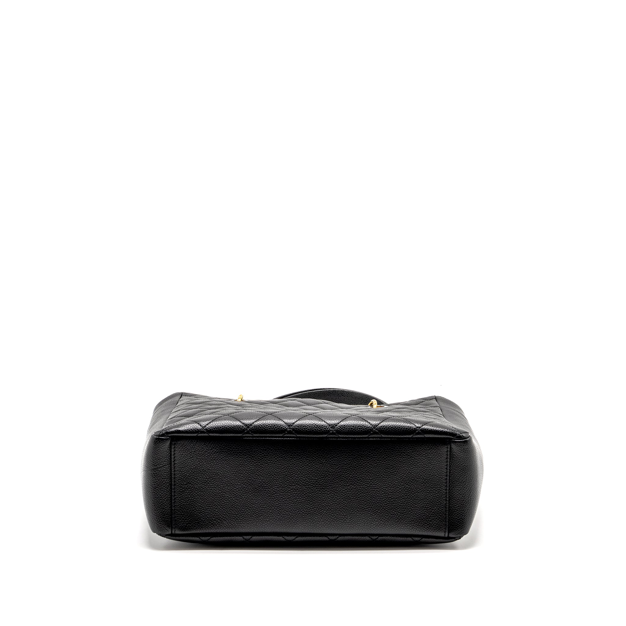 CHANEL PETIT SHOPPING TOTE BAG CAVIAR BLACK GHW