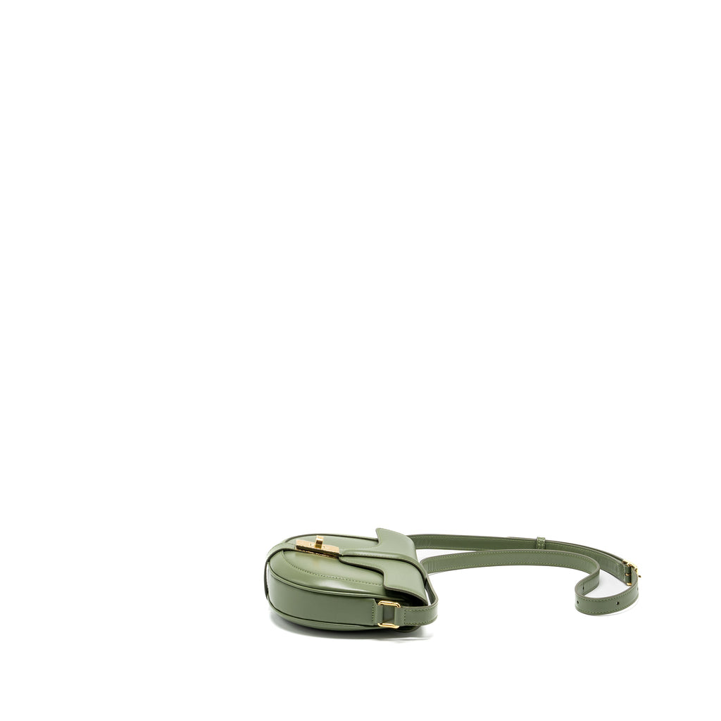 CELINE SMALL BESACE BAG CALFSKIN LIGHT KHAKI GHW