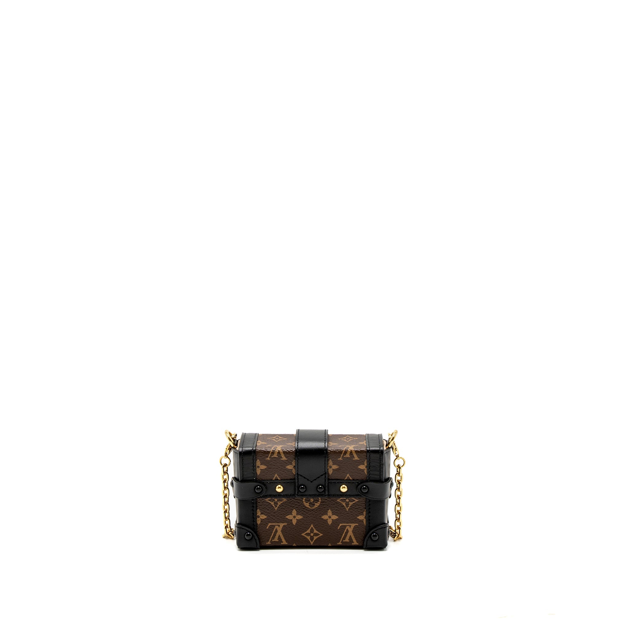 LOUIS VUITTON PETITE MALLE NECKLACE/MINI CHAIN BAG MONOGRAM CANVAS GHW
