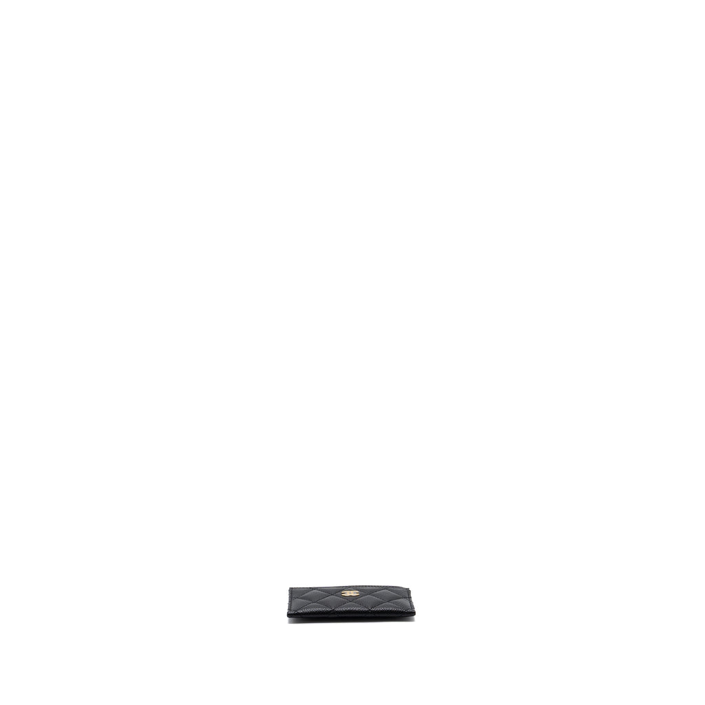 CHANEL CLASSIC CARD HOLDER CAVIAR BLACK GHW (MICROCHIP)