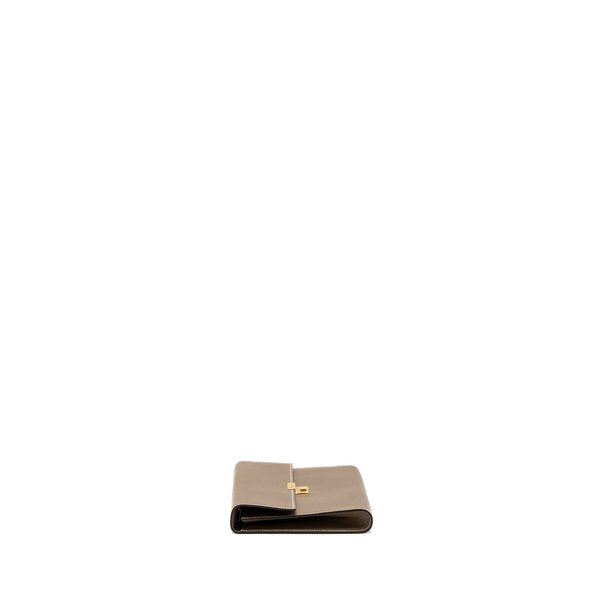 HERMES CLIC 16 WALLET CHÈVRE MYSORE ETOUPE GHW