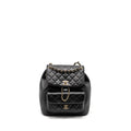 CHANEL 23C LARGE DUMA BACKPACK CALFSKIN BLACK LGHW (MICROCHIP)