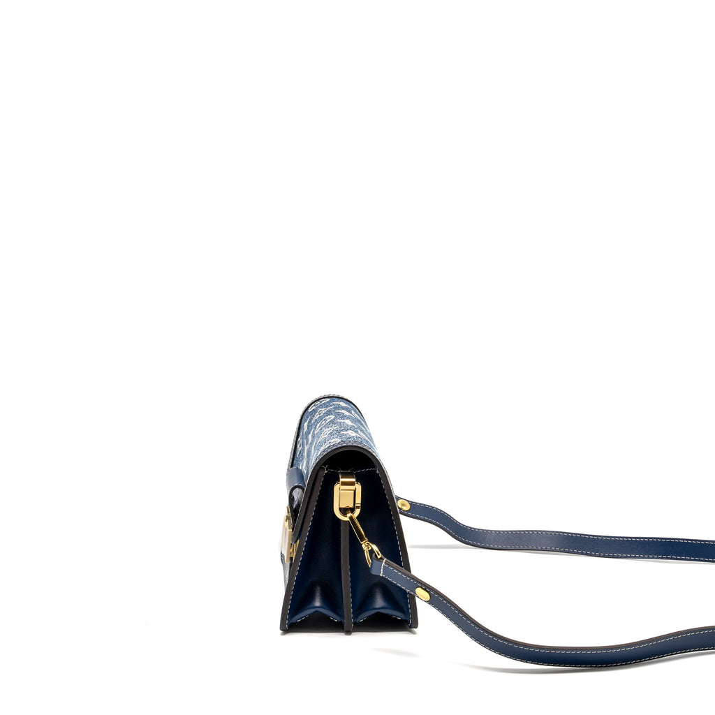 LOUIS VUITTON MINI DAUPHINE DENIM BLUE GHW