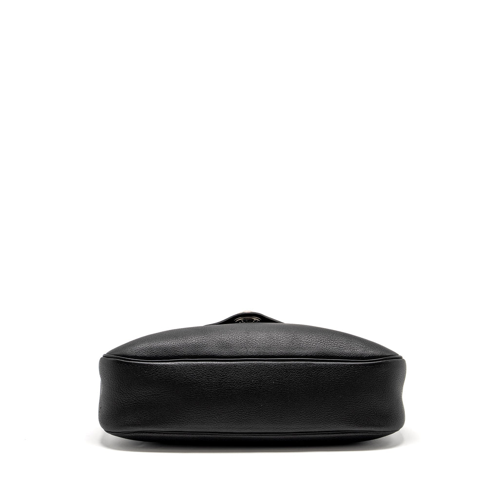HERMES VINTAGE CHRISTINE BAG LEATHER BLACK SHW