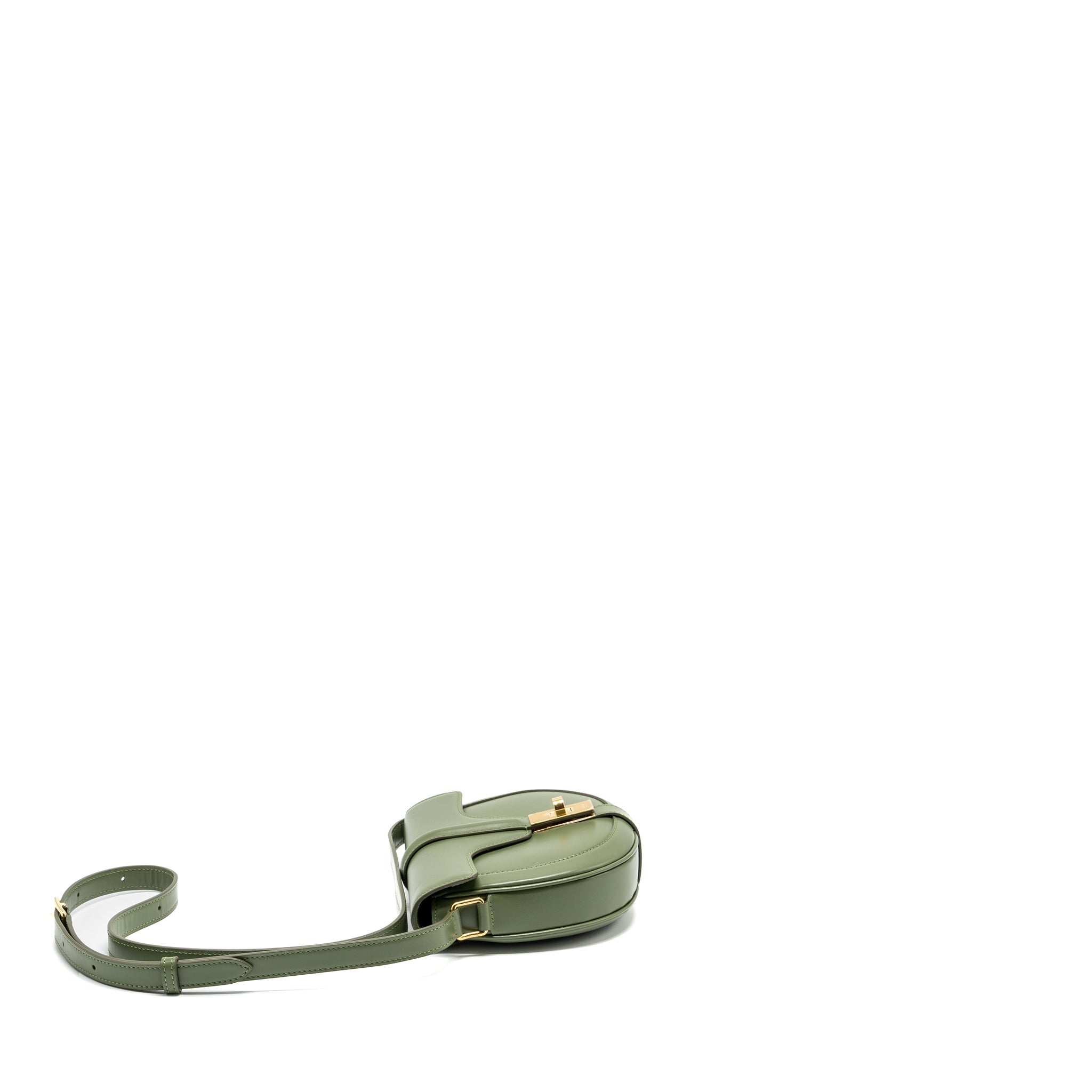 CELINE SMALL BESACE BAG CALFSKIN LIGHT KHAKI GHW