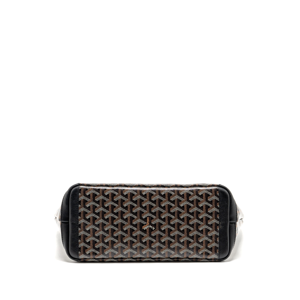 GOYARD ARTOIS PM HANDBAG GOYARDINE CANVAS/CALFSKIN BLACK SHW
