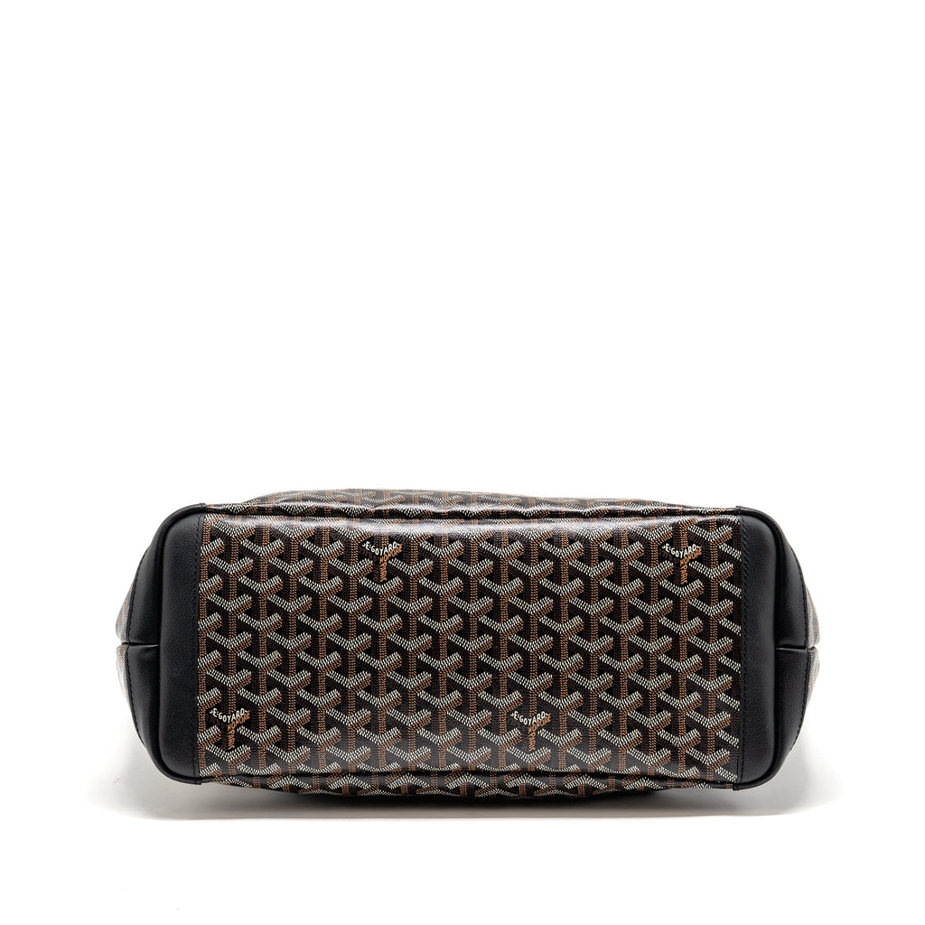 GOYARD ARTOIS MM TOTE BAG GOYARDINE CANVAS/CALFSKIN BLACK SHW