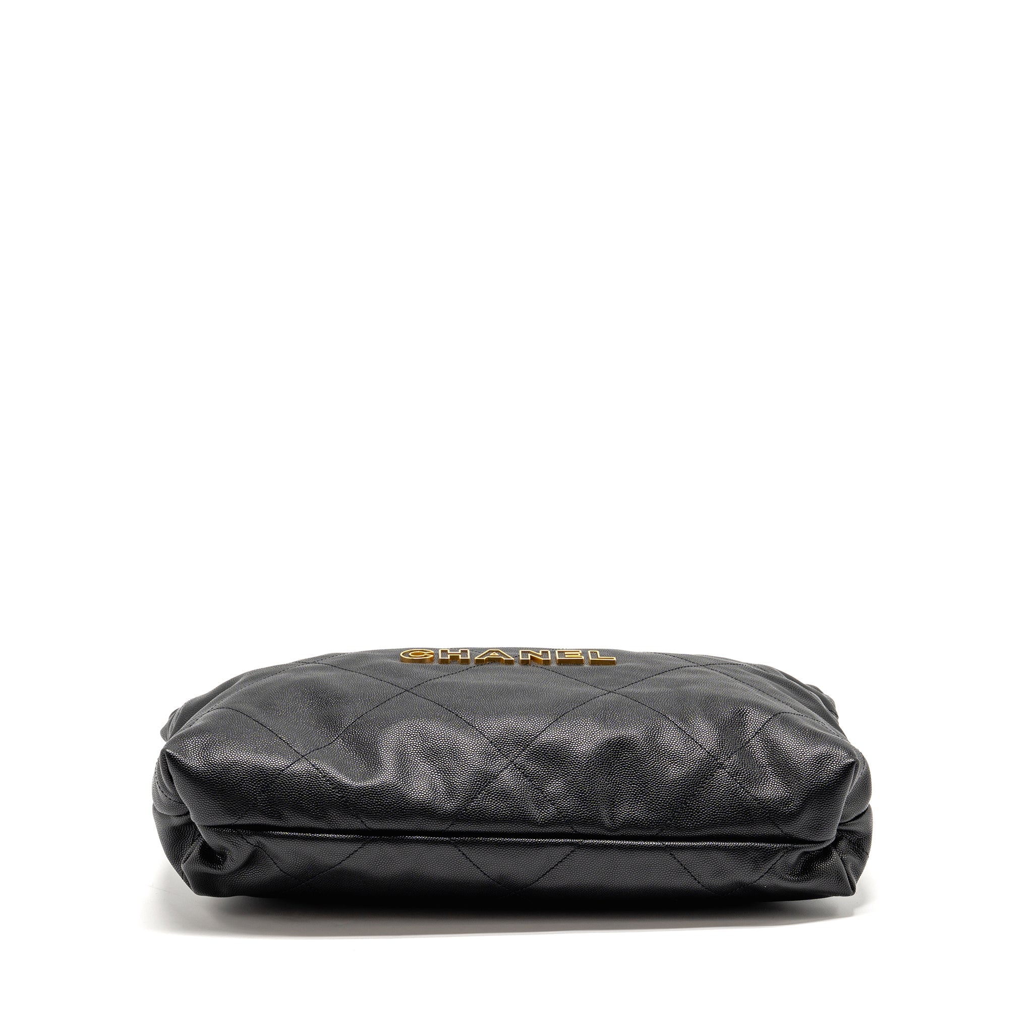 CHANEL MEDIUM 22 BAG CAVIAR BLACK GHW (MICROCHIP)