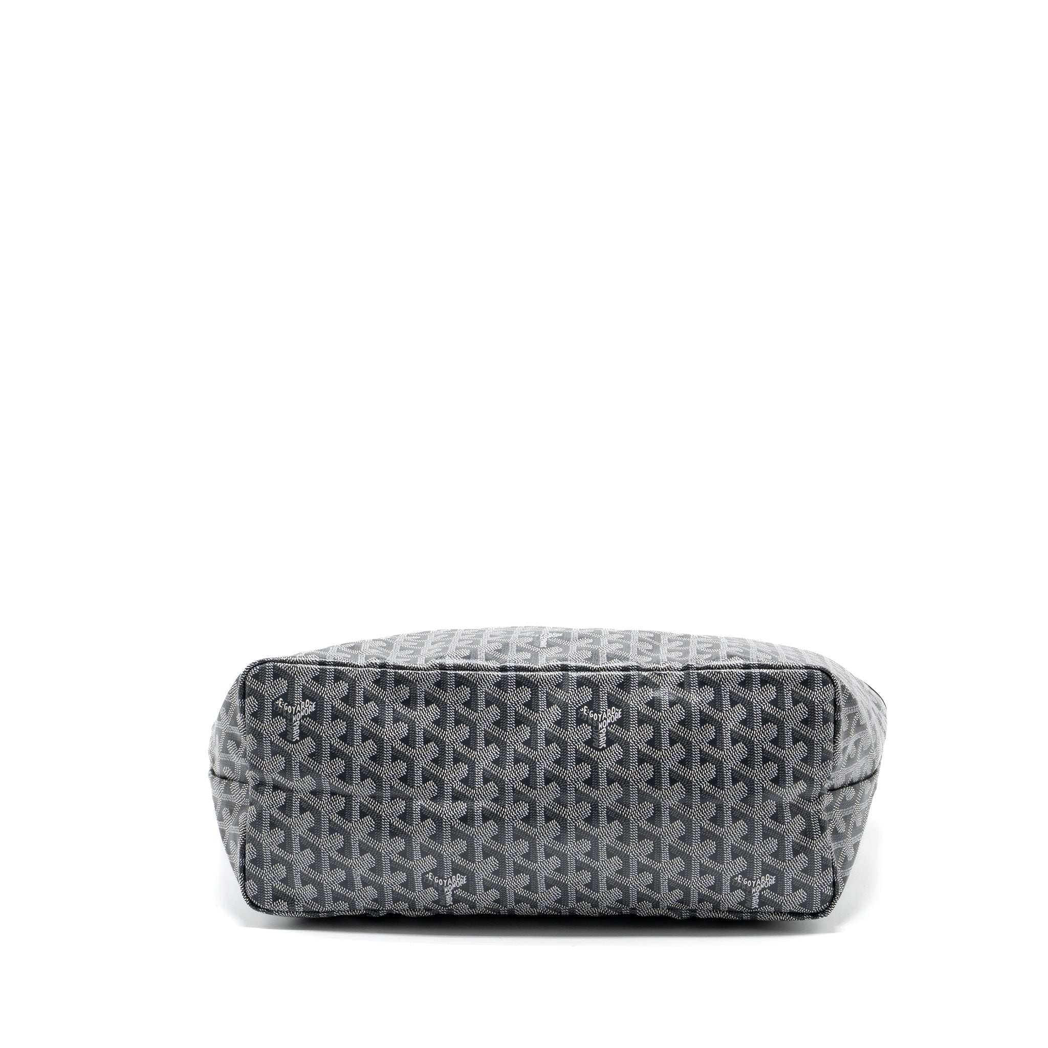 GOYARD SAINT LOUIS PM TOTE BAG GOYARDINE CANVAS GREY SHW