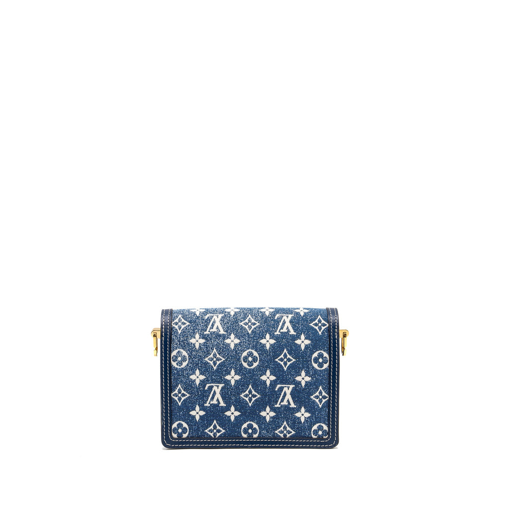LOUIS VUITTON MINI DAUPHINE DENIM BLUE GHW