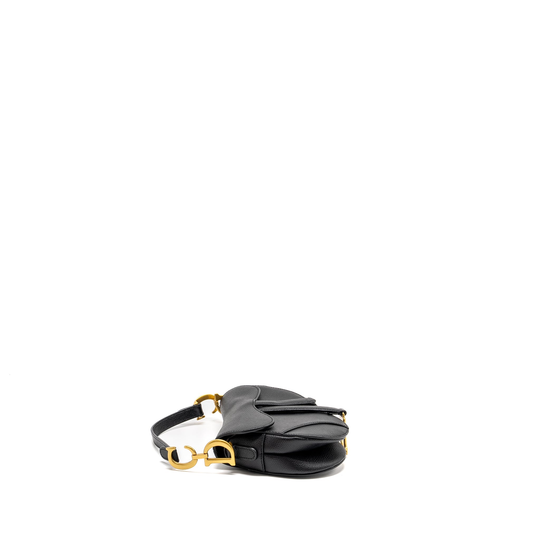 DIOR MINI SADDLE BAG CALFSKIN BLACK GHW