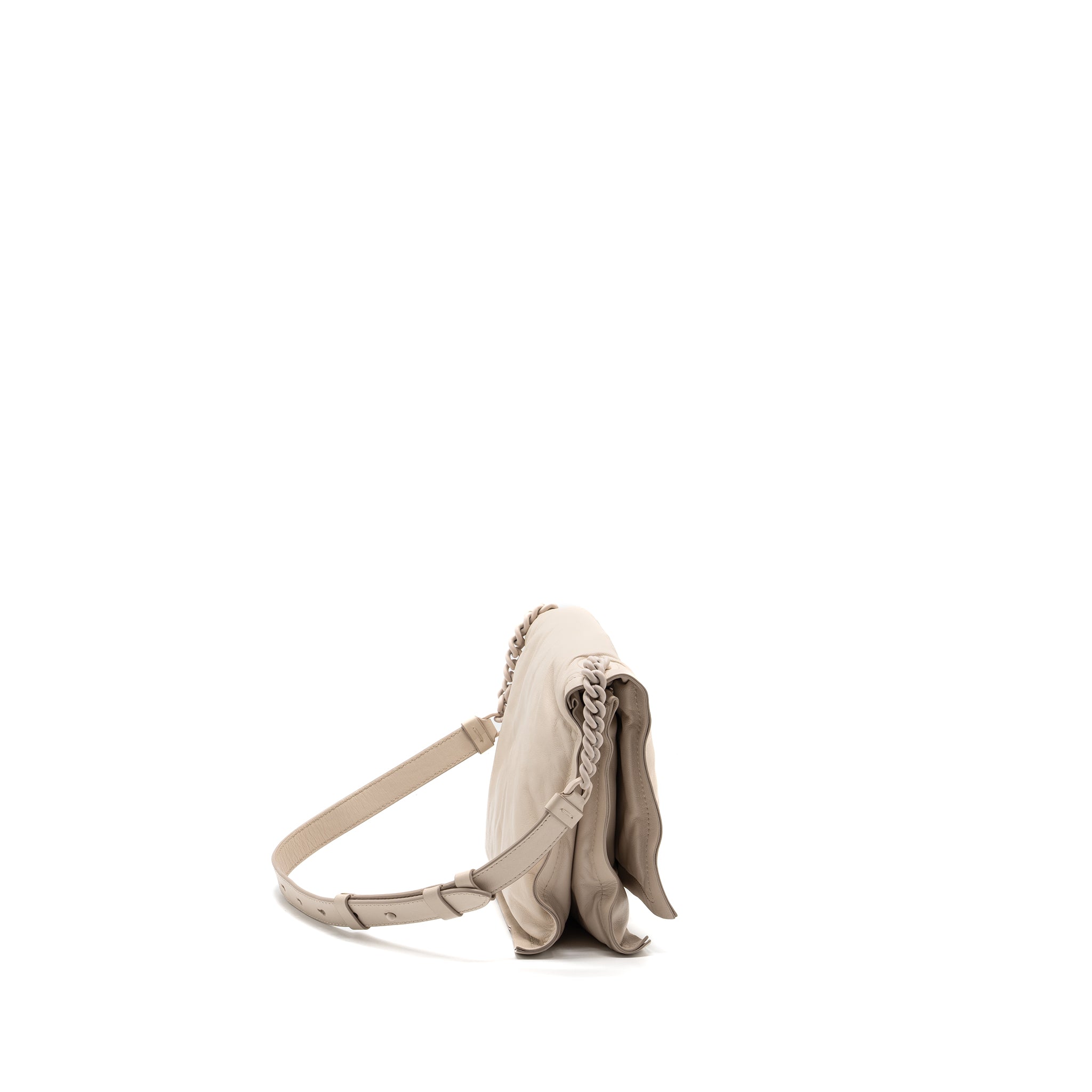 SALVATORE FERRAGAMO SMALL VIVA BOW SHOULDER BAG CREAM AND SHW