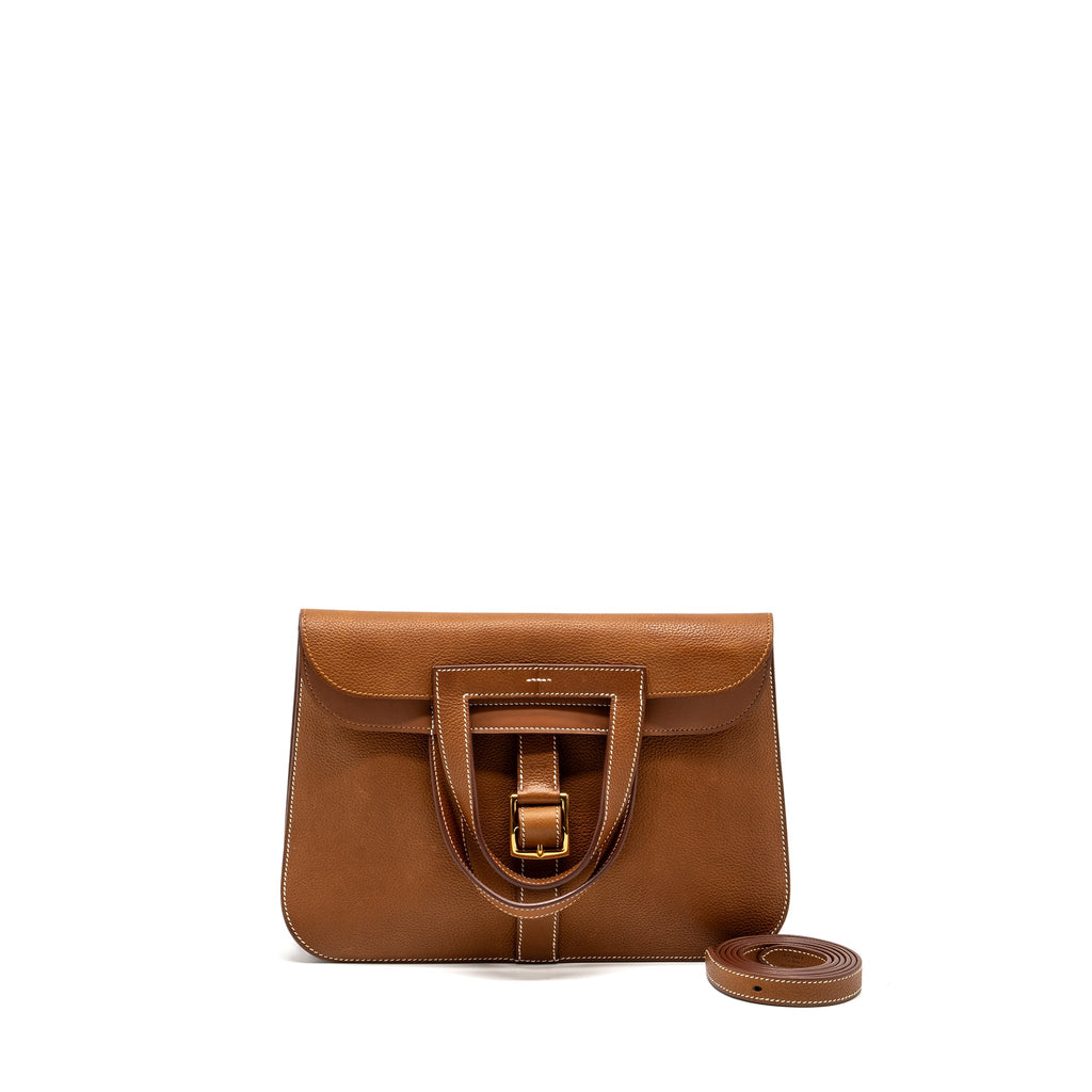 HERMES HALZAN 31 BARENIA FAUBOURG FAUVE GHW