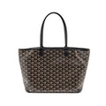 GOYARD ARTOIS PM HANDBAG GOYARDINE CANVAS/CALFSKIN BLACK SHW