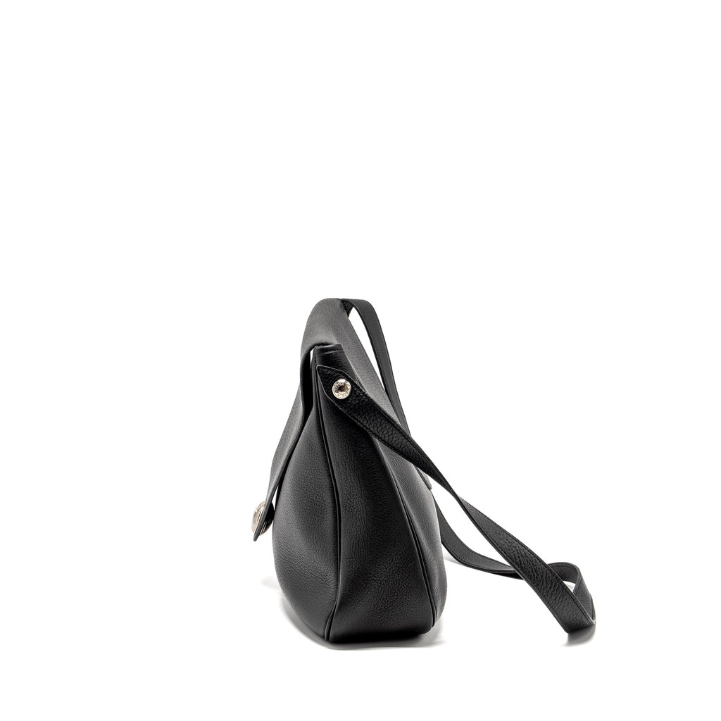 HERMES VINTAGE CHRISTINE BAG LEATHER BLACK SHW