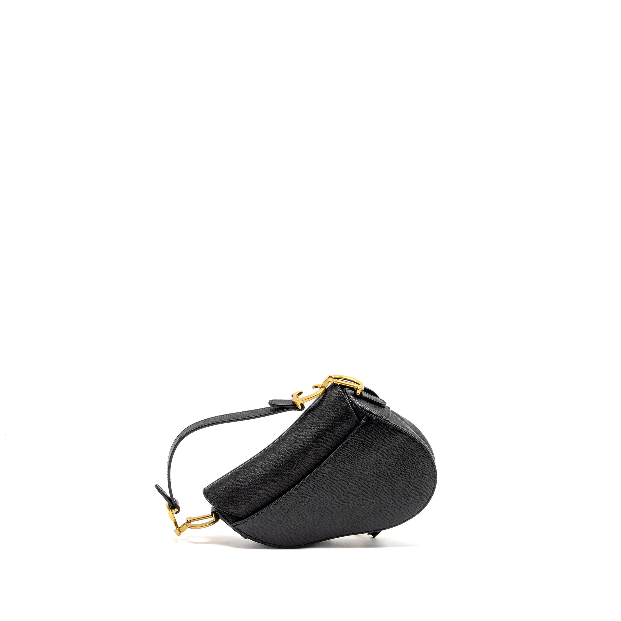 DIOR MINI SADDLE BAG CALFSKIN BLACK GHW