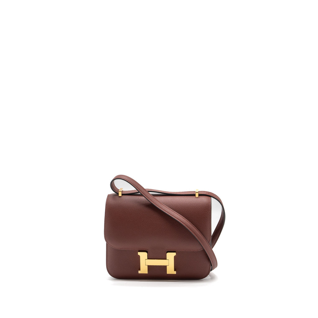 HERMES MINI CONSTANCE EVERCOLOUR ROUGE H GHW