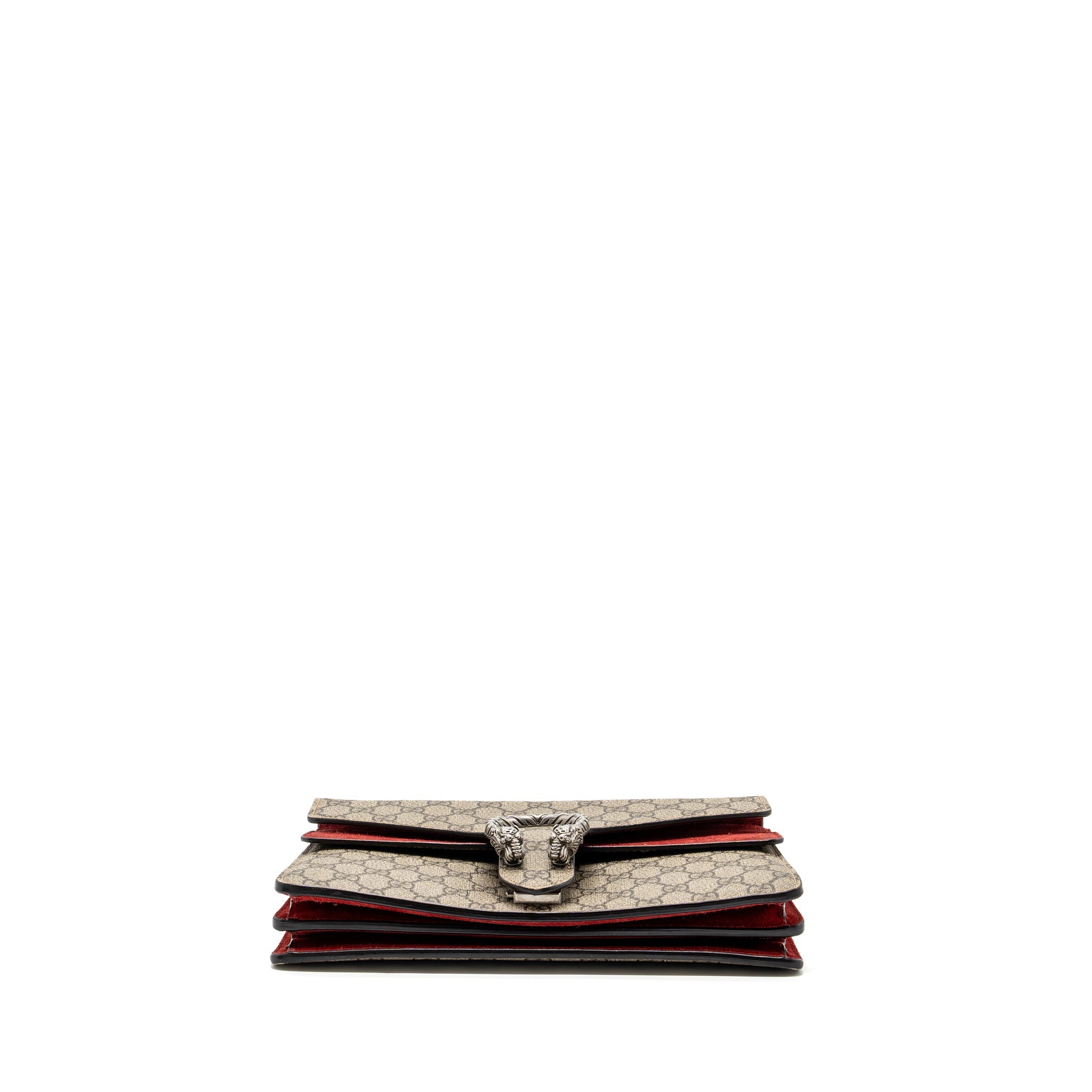 GUCCI SMALL DIONYSUS GG SHOULDER BAG GG SUPREME CANVAS/ RED SHW