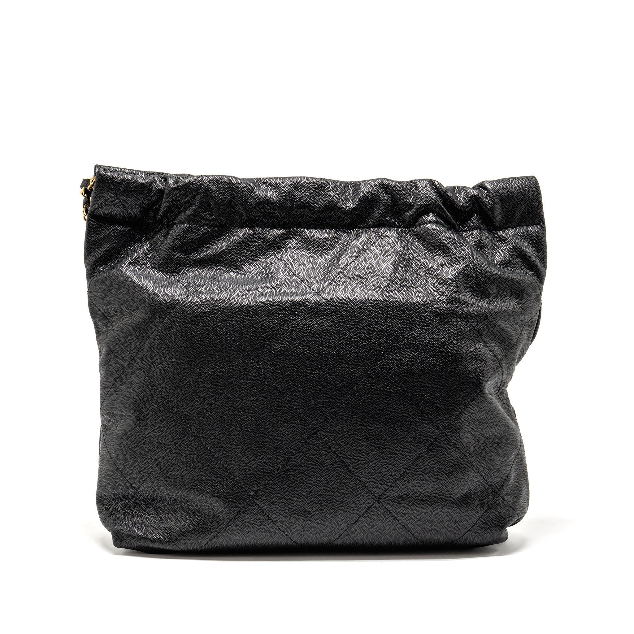 CHANEL MEDIUM 22 BAG CAVIAR BLACK GHW (MICROCHIP)