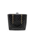 CHANEL PETIT SHOPPING TOTE BAG CAVIAR BLACK GHW