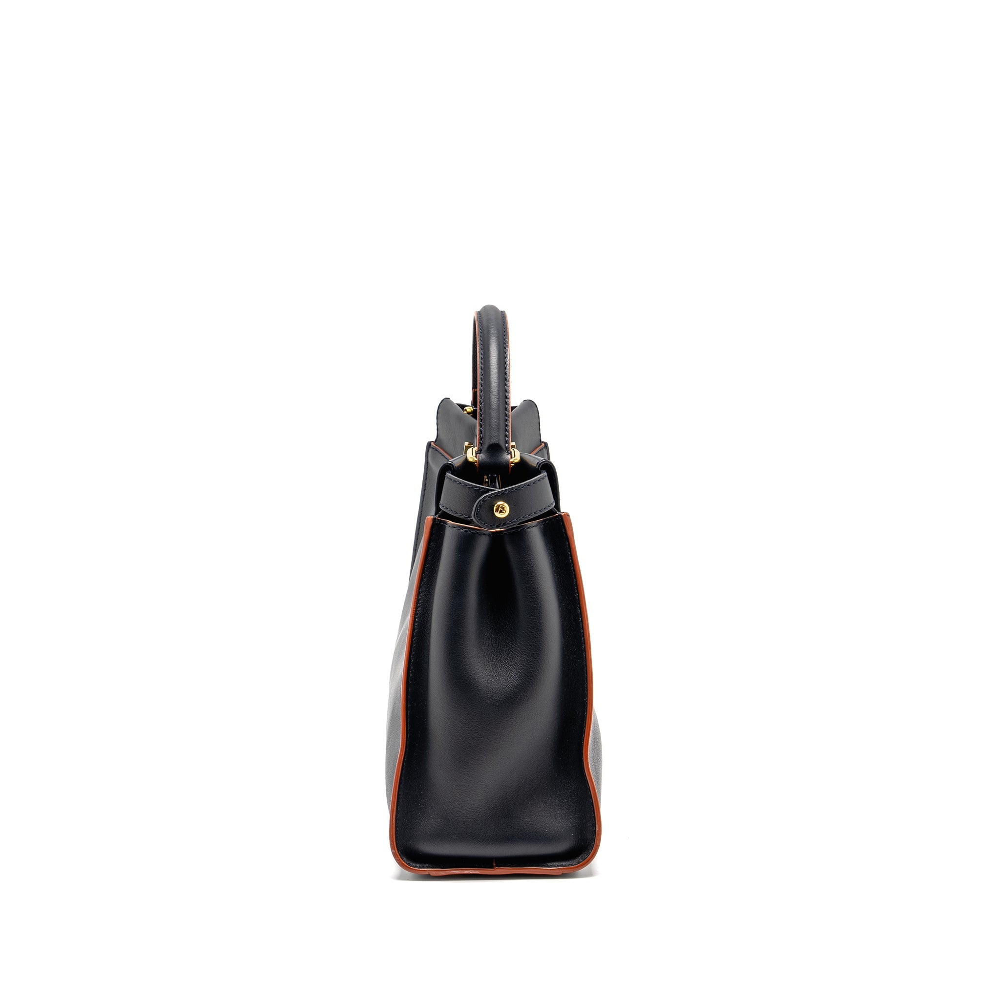 FENDI MEDIUM PEEKABOO CALFSKIN DARK BLUE/RED GHW