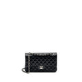 CHANEL MEDIUM CLASSIC DOUBLE FLAP BAG LAMBSKIN BLACK SHW
