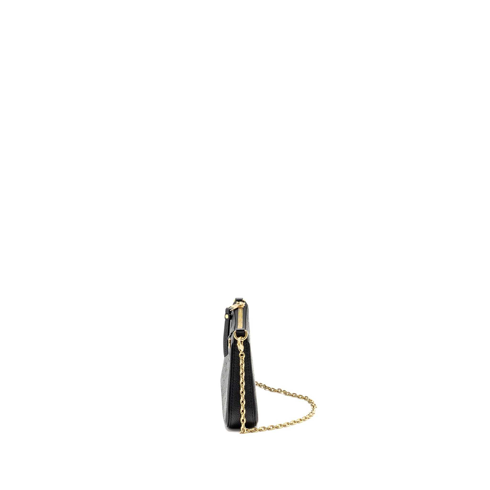 LOUIS VUITTON EASY POUCH ON STRAP EMPREINTE MONOGRAM BLACK GHW