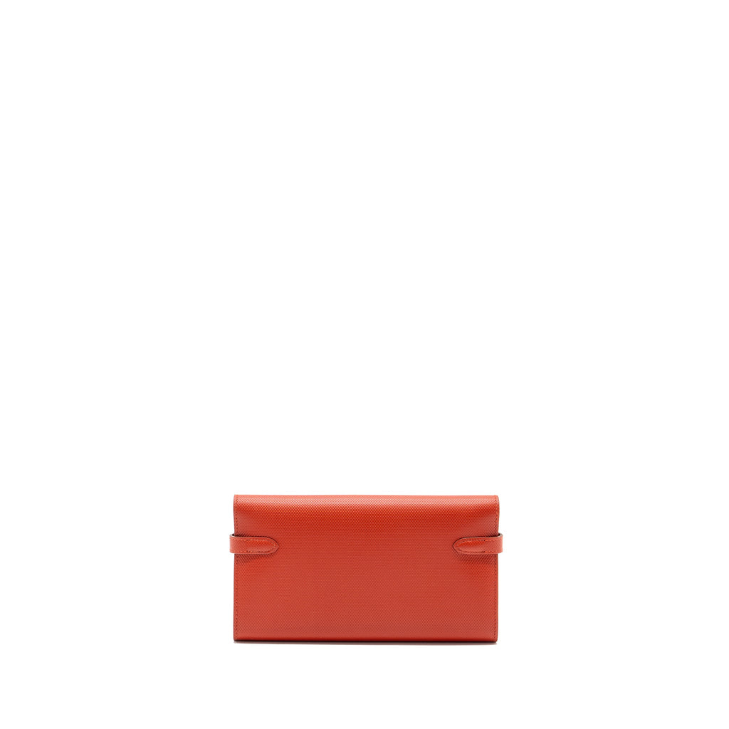 HERMES KELLY LONG WALLET GRAIN SANGUINE GHW
