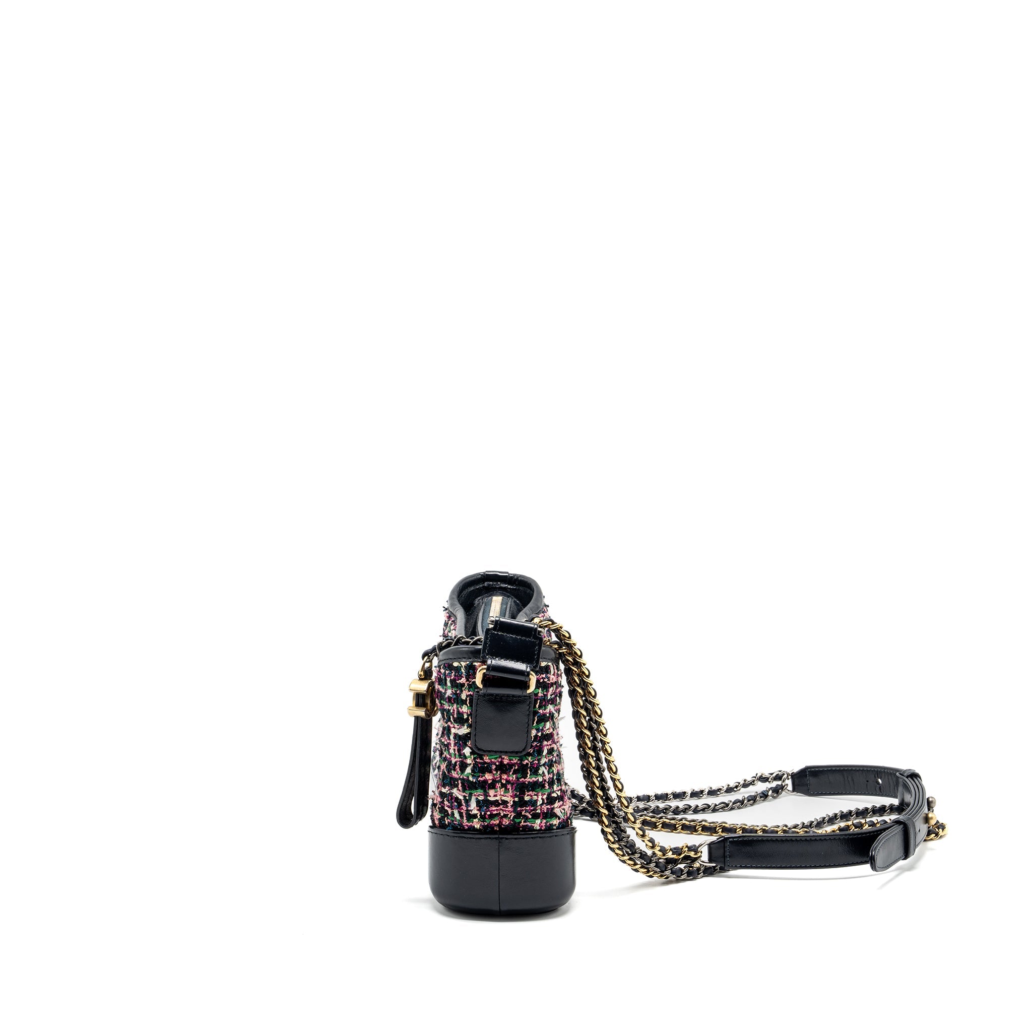 CHANEL SMALL GABRIELLE HOBO BAG TWEED/CALFSKIN MULTICOLOUR/MULTICOLOUR HARDWARE