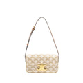 CELINE TRIOMPHE SHOUDER BAG TRIOMPHE CANVAS / CALFSKIN WHITE GHW