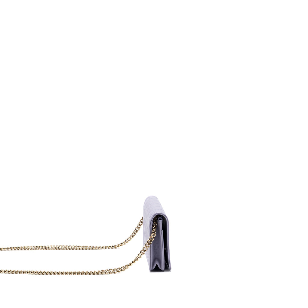 CHANEL BOY WALLET ON CHAIN CAVIAR LIALIC / LIGHT PURPLE LGHW (MICROCHIP)