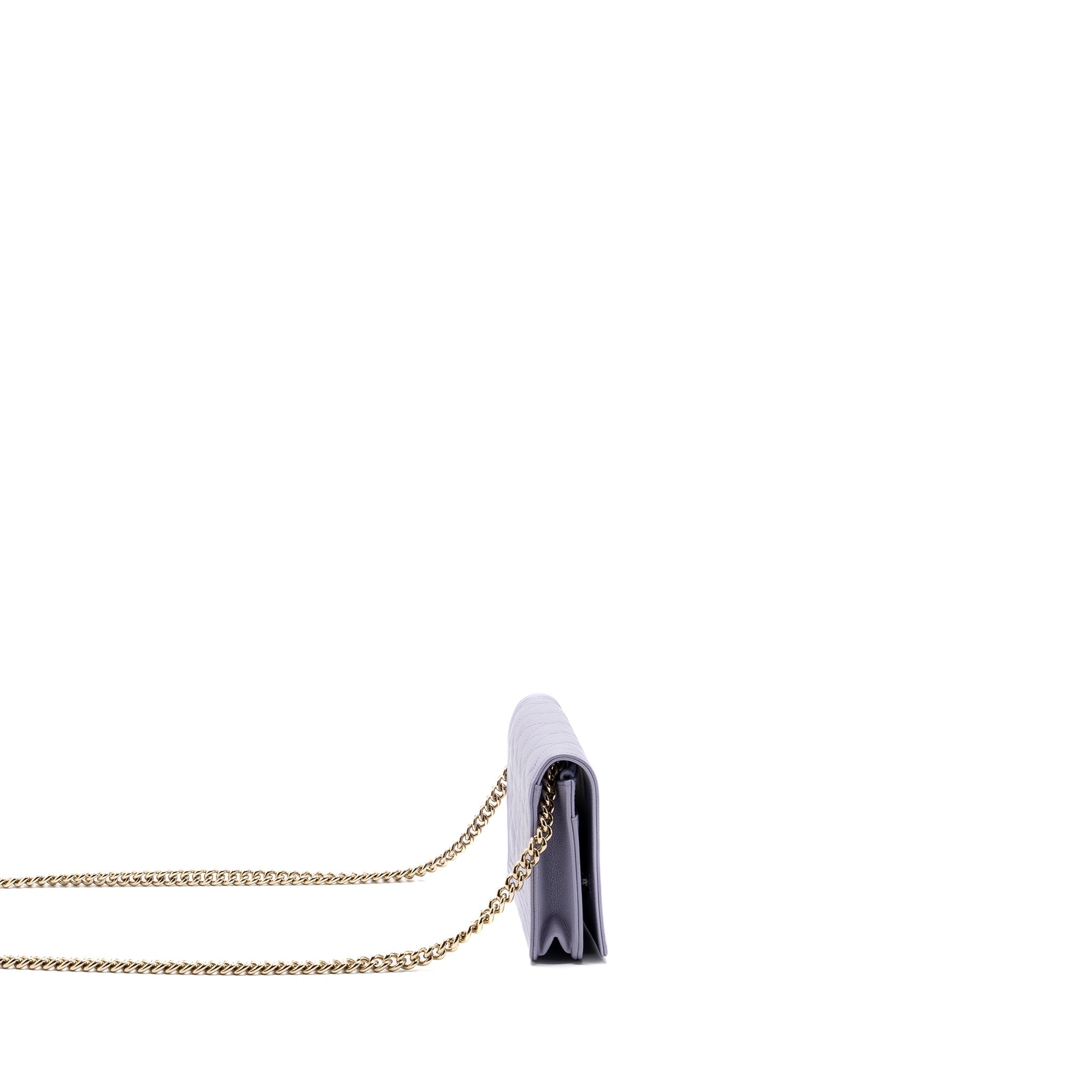 CHANEL BOY WALLET ON CHAIN CAVIAR LIALIC / LIGHT PURPLE LGHW (MICROCHIP)