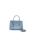 PRADA SMALL SAFFIANO TOTE BAG CALFSKIN LIGHT BLUE GHW