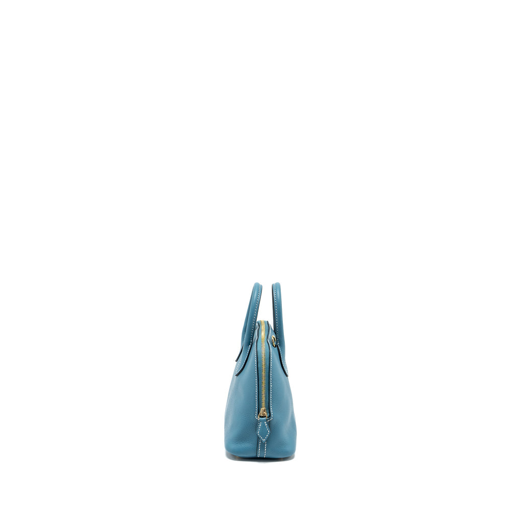 HERMES MINI BOLIDE EVERCOLOR NEW BLUE JEAN GHW